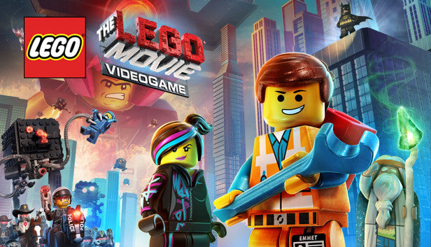 Official cover art for The LEGO Movie - Videogame featuring Emmet and characters from the film in a LEGO world.