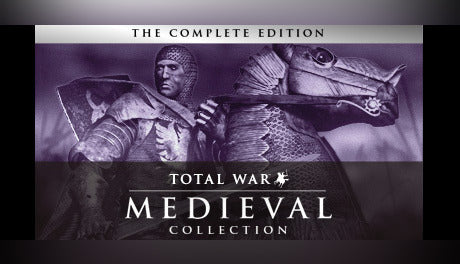 Official cover art for Medieval: Total War - Collection featuring a group of medieval soldiers on a battlefield.