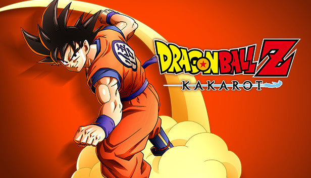 Official cover art for the action RPG Dragon Ball Z: KAKAROT featuring Goku in a dynamic combat pose.