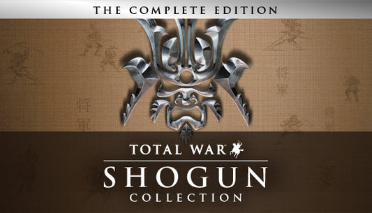 Official cover art for SHOGUN: Total War - Collection featuring a samurai warrior in traditional armor.
