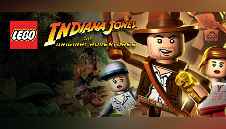 Official cover art for LEGO Indiana Jones: The Original Adventures showing Indy and LEGO characters in an action pose.