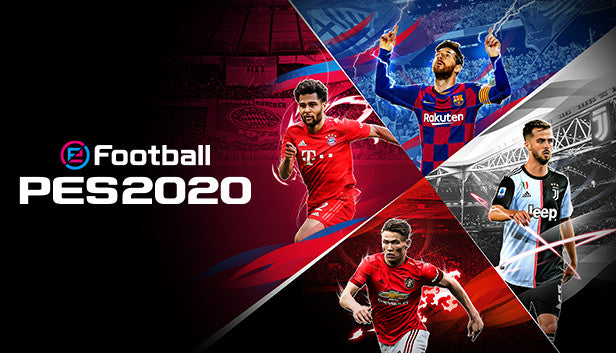 Official cover art for the sports game eFootball PES 2020 by Konami. Optimized promotional image for PC Steam digital key version.