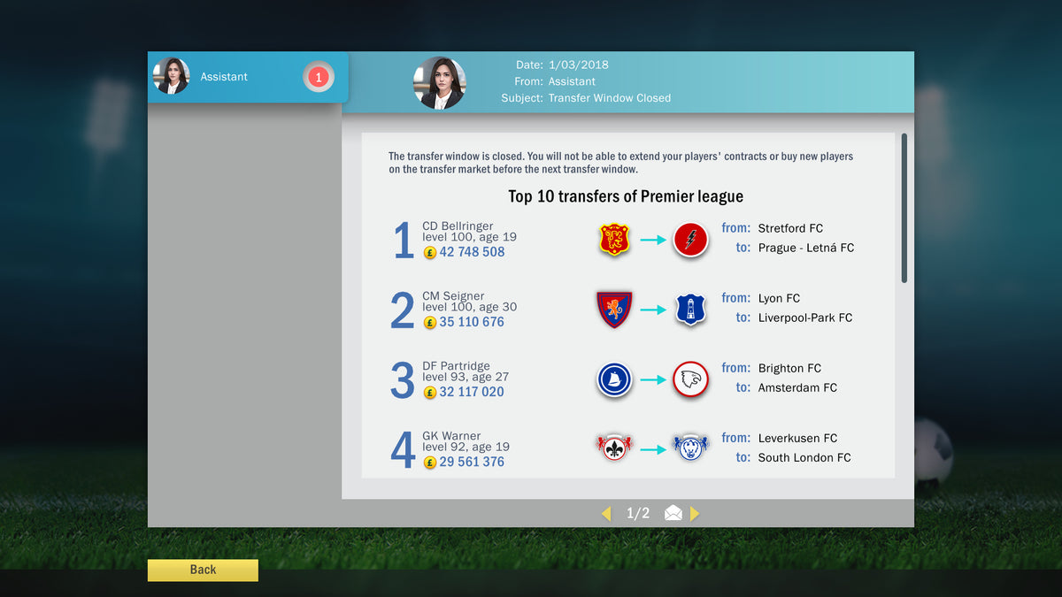 Football, Tactics & Glory PC Steam Key